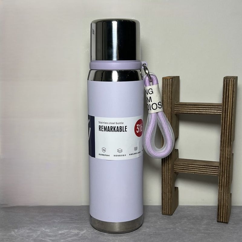 GENERICO - TERMO FIT DE ACERO INOXIDABLE PORTABLE 700ML - LILA