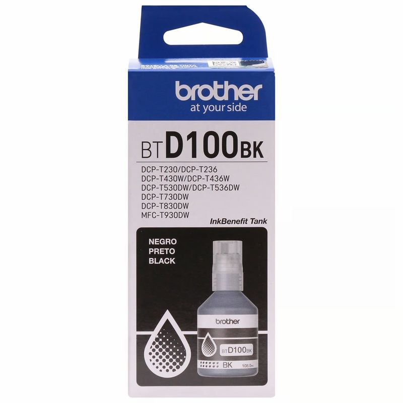 BROTHER - TINTA BROTHER BTD100BK COLOR NEGRO PN BTD100BK