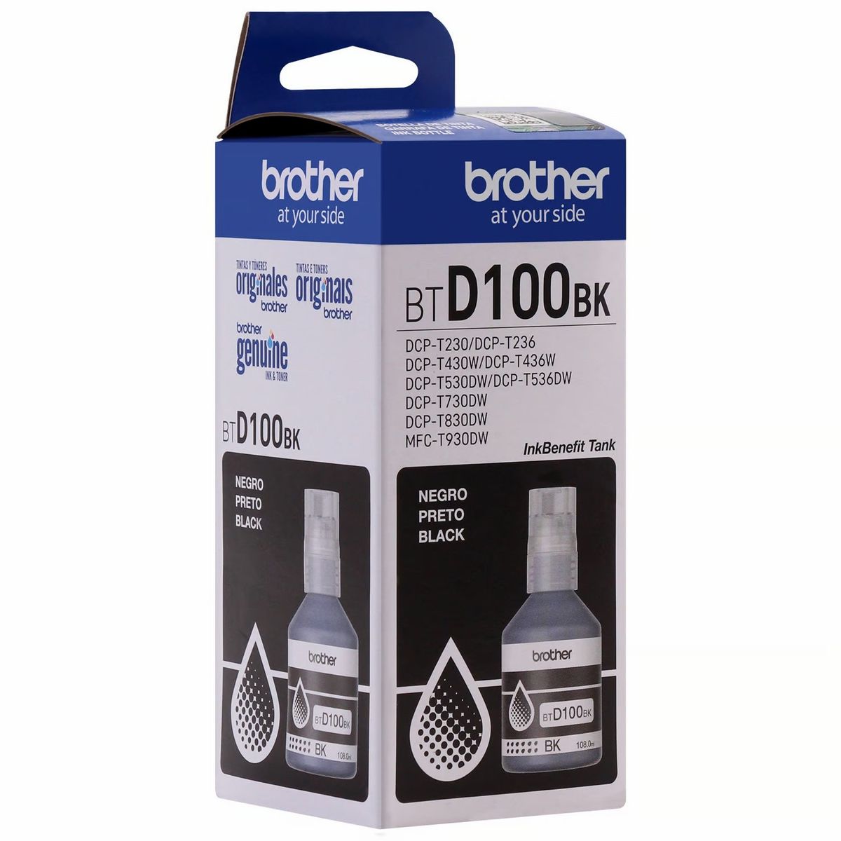 BROTHER - TINTA BROTHER BTD100BK COLOR NEGRO PN BTD100BK