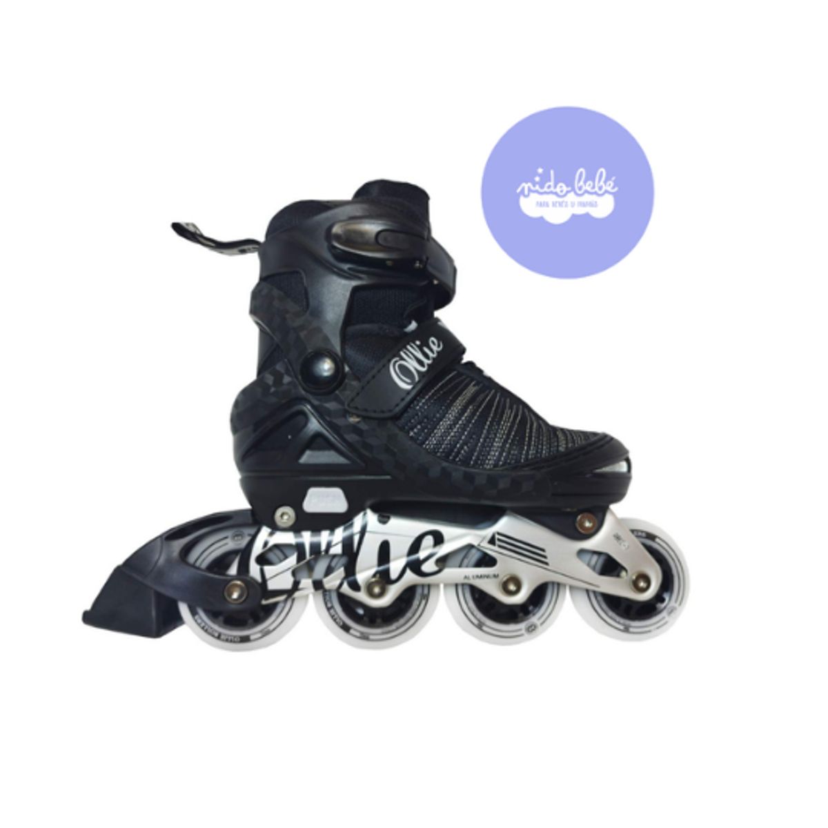 Patines para niña modelo lineal negro  talla 38 -41, marca GENERICO - Foto Principal