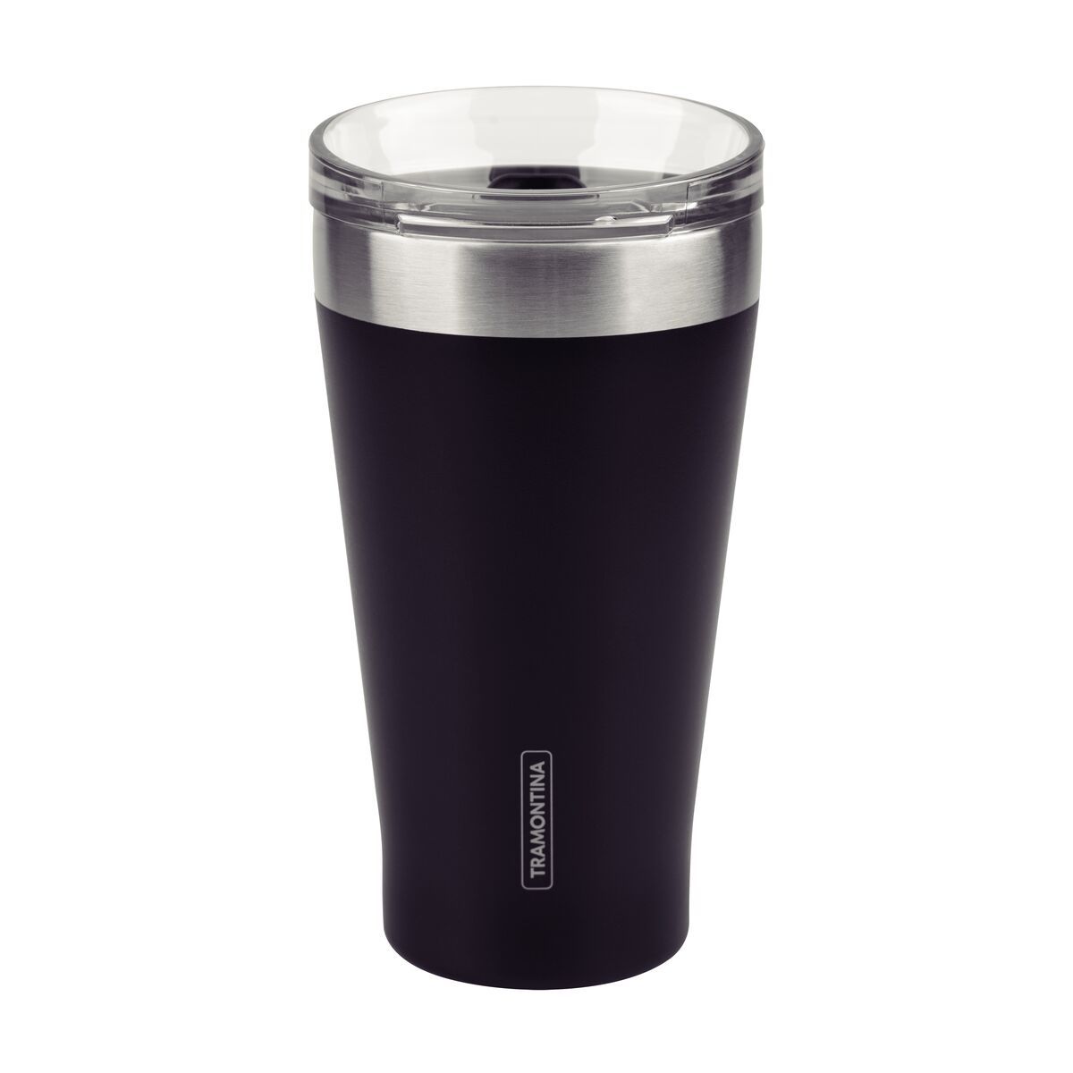 TRAMONTINA - VASO TÉRMICO CON TAPA 550 ML NEGRO EXATA - TRAMONTINA-  61646505