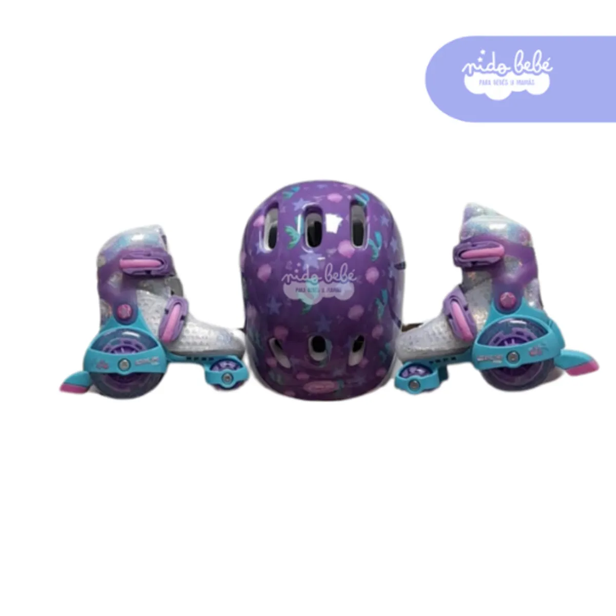 GENERICO - Patines para niña modelo kid morado talla 29 a 31