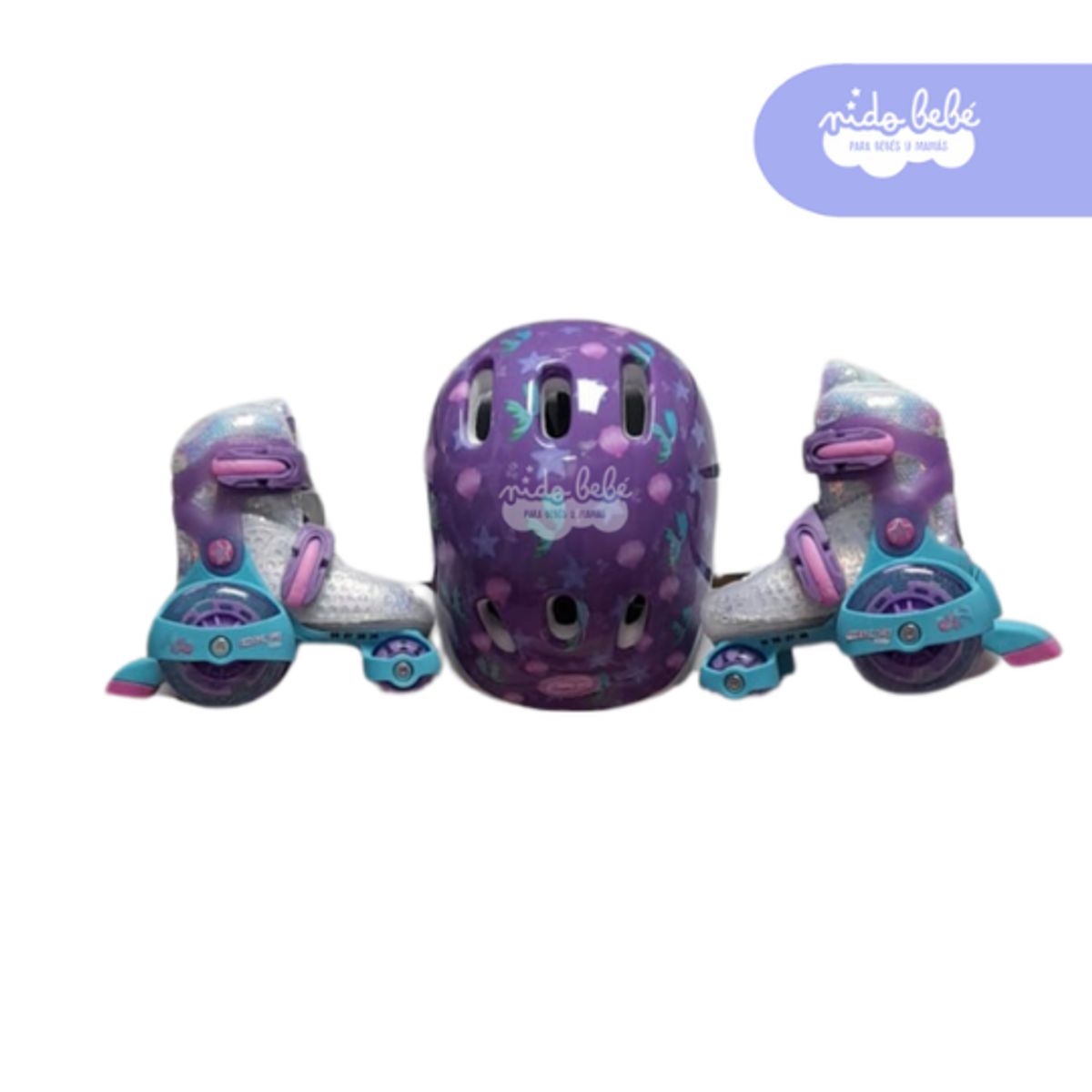 GENERICO - Patines para niña modelo kid morado talla 25 a 28