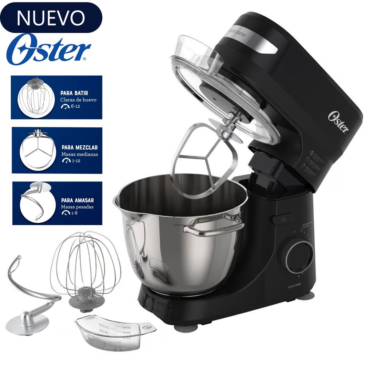OSTER - Batidora Planetaria 4L 12 velocidades 850W FPSTSMPL2B