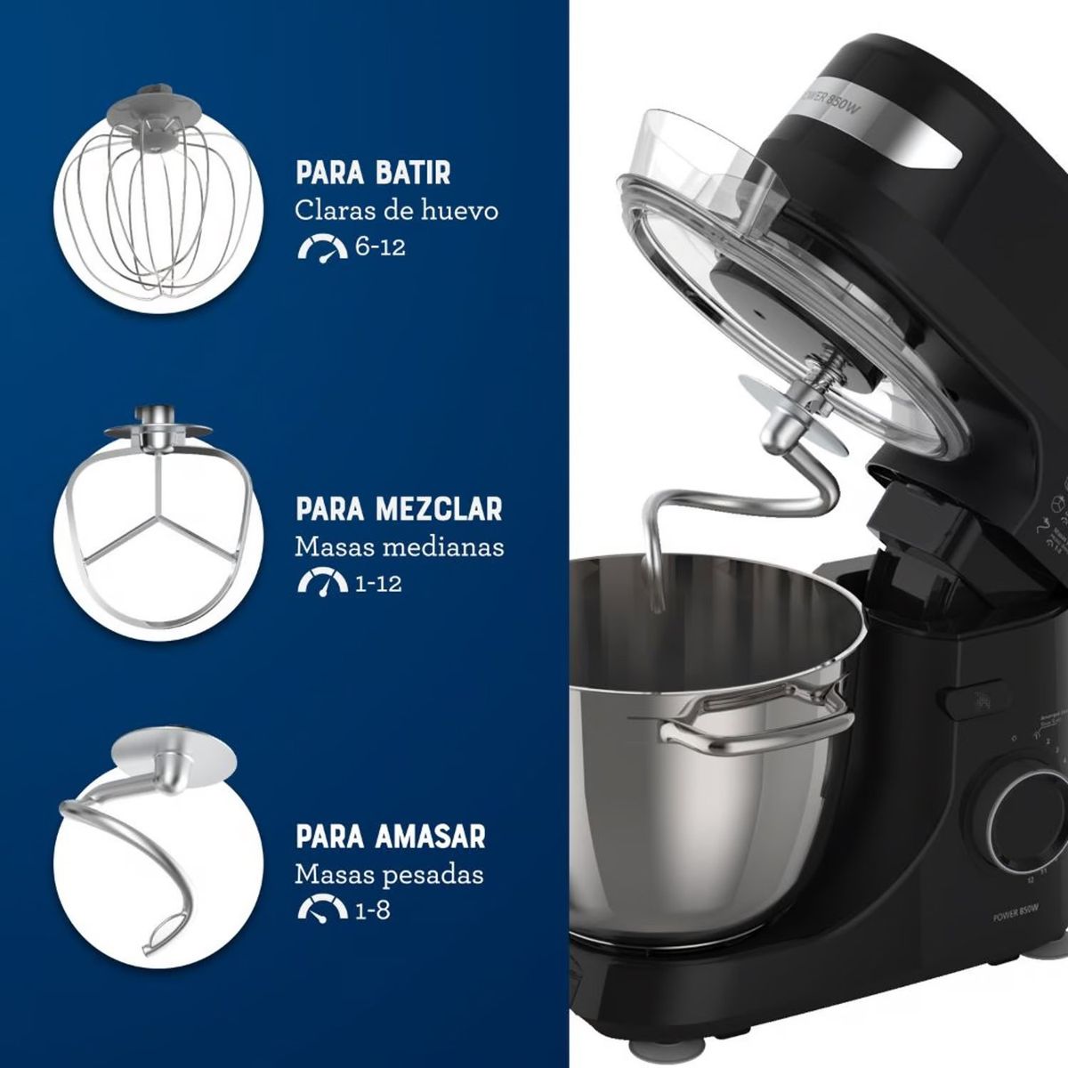 OSTER - Batidora Planetaria 4L 12 velocidades 850W FPSTSMPL2B