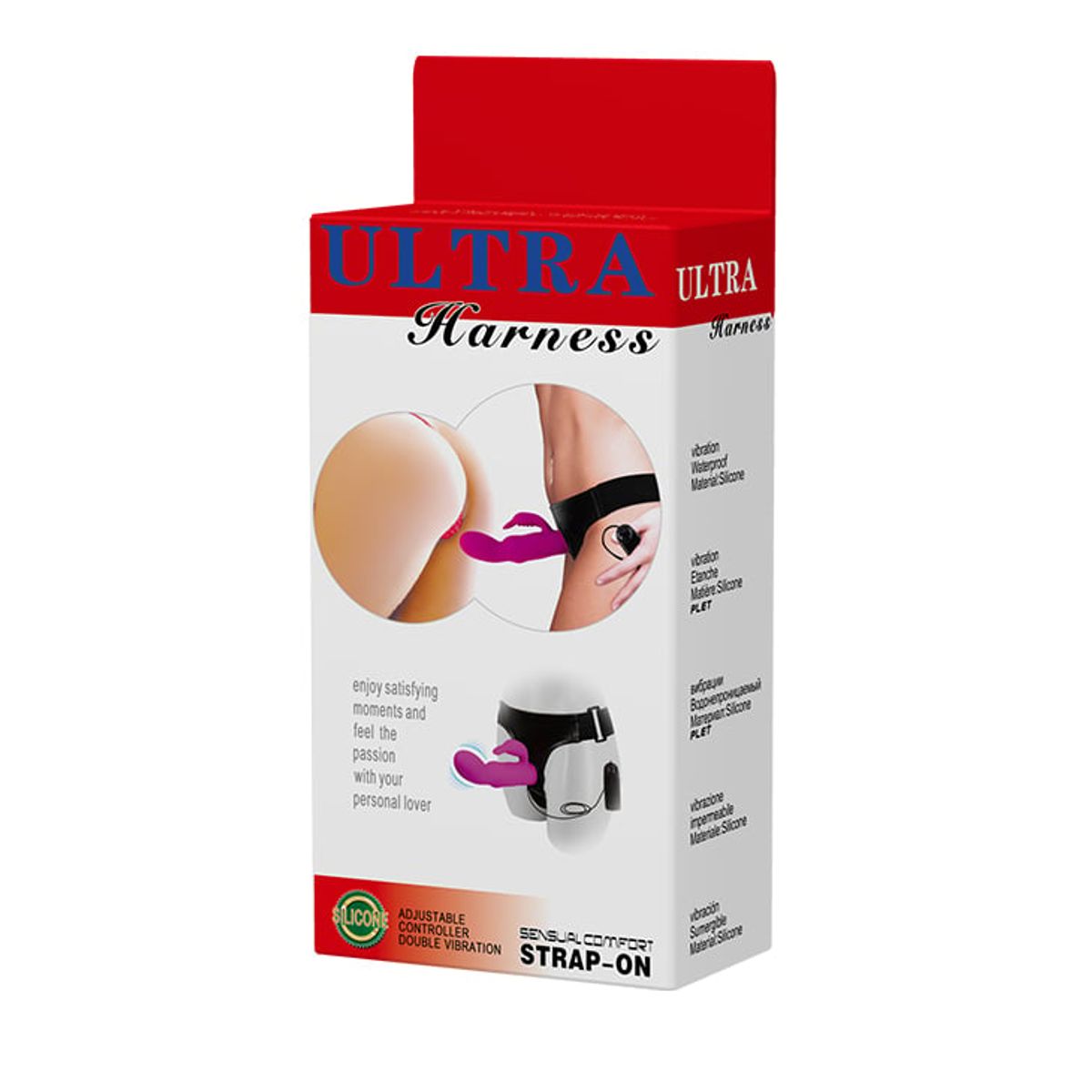 BAILE - Dildo Rabbit Vibrador Silicona con Arnés 15 cm x Ø 4 cm BDSM Strap On