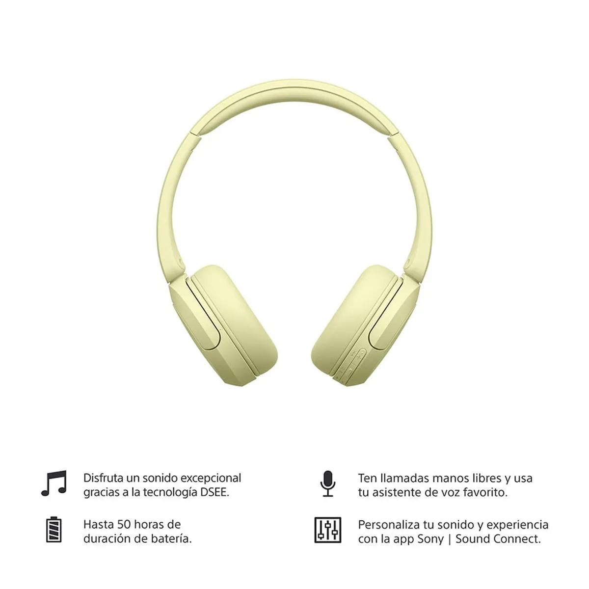 SONY - Sony Audífonos inalámbricos WH-CH520 Amarillo