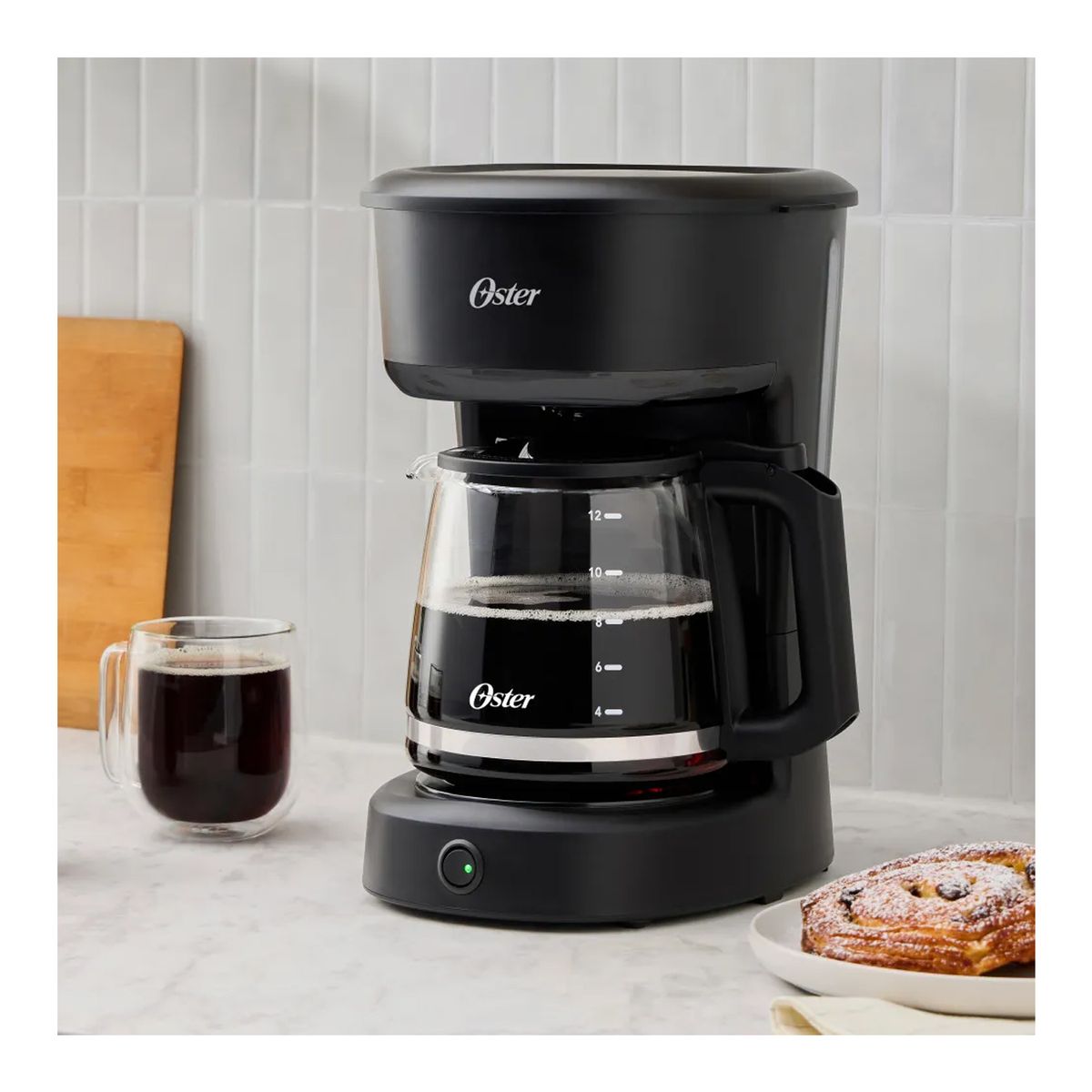 OSTER - Cafetera Oster 12 Tazas de Filtro reutilizable BVSTDCS121B