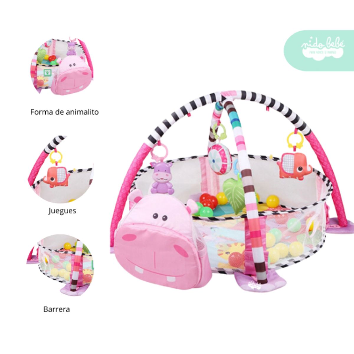 GENERICO - Gimnasio de actividad modelo circular hippo para bebes