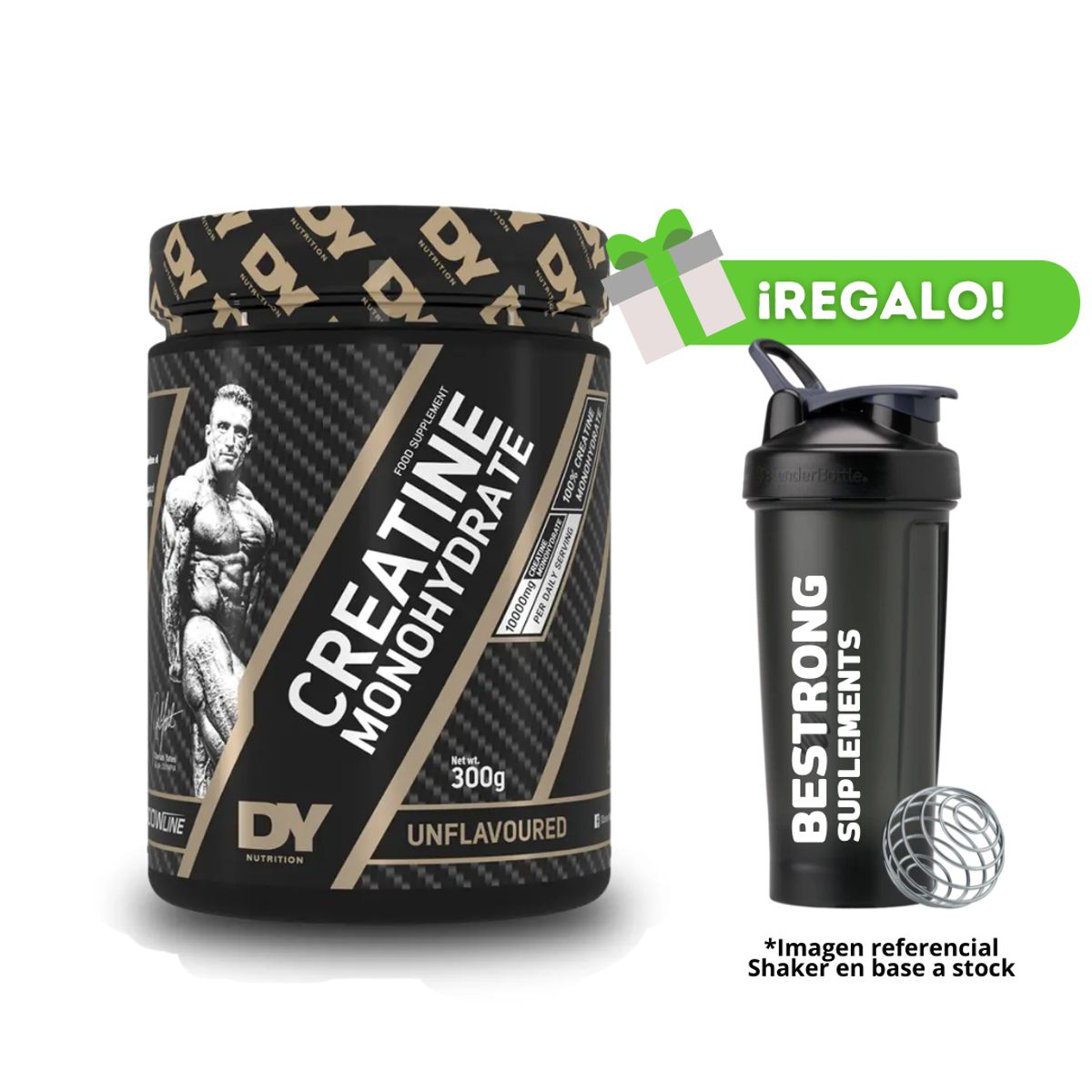 DORIAN YATES - CREATINA DORIAN YATES MONOHIDRATADA 300G + SHAKER DE REGALO