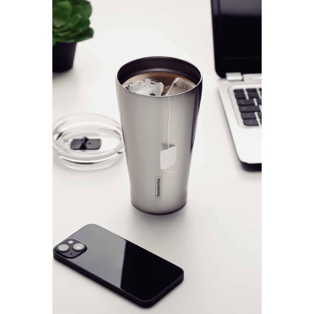 TRAMONTINA - Vaso Térmico de Acero con tapa 550Ml ml Exata - Tramontina- 10167028