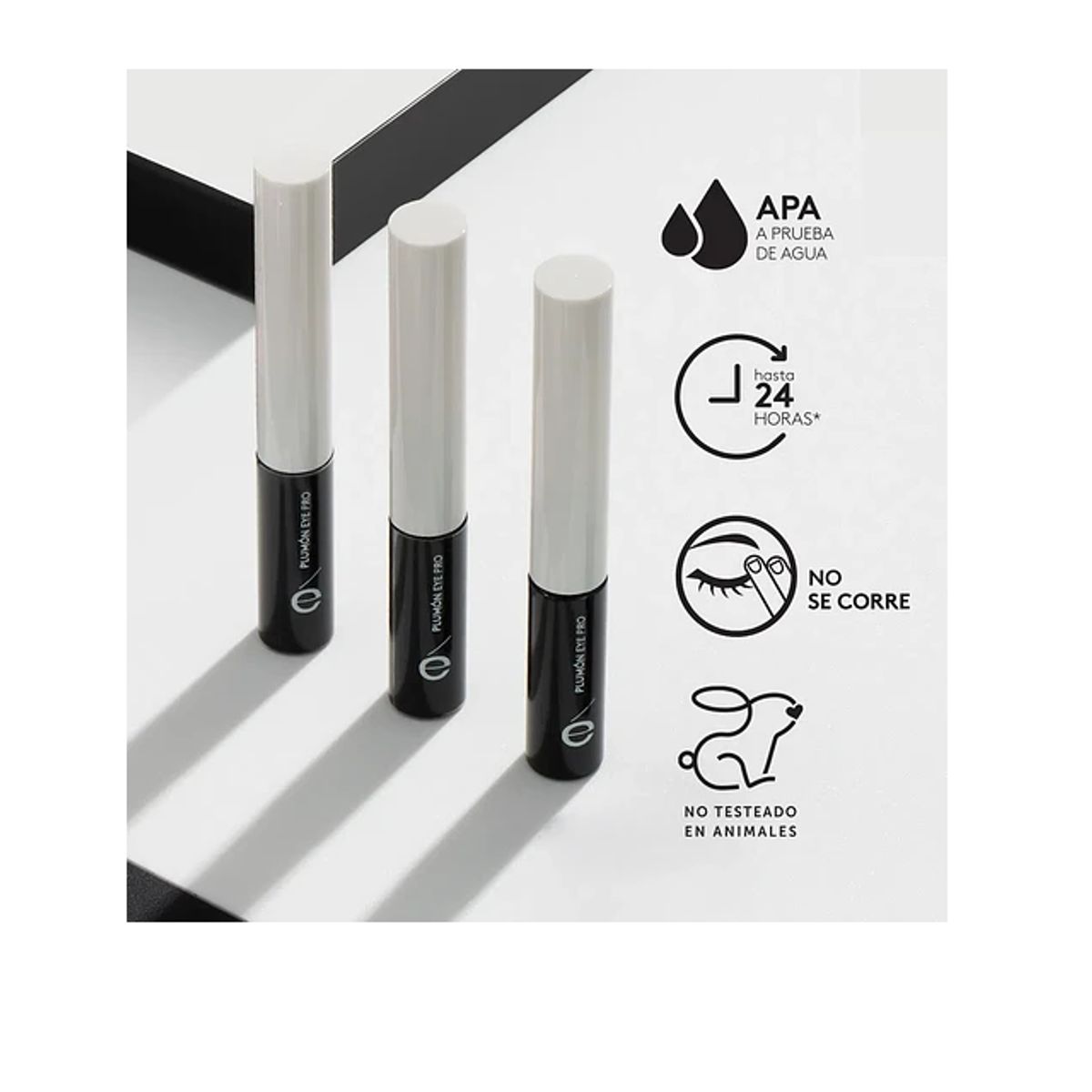 ESIKA - 3 Delineadores líquidos punta Plumón - Negro