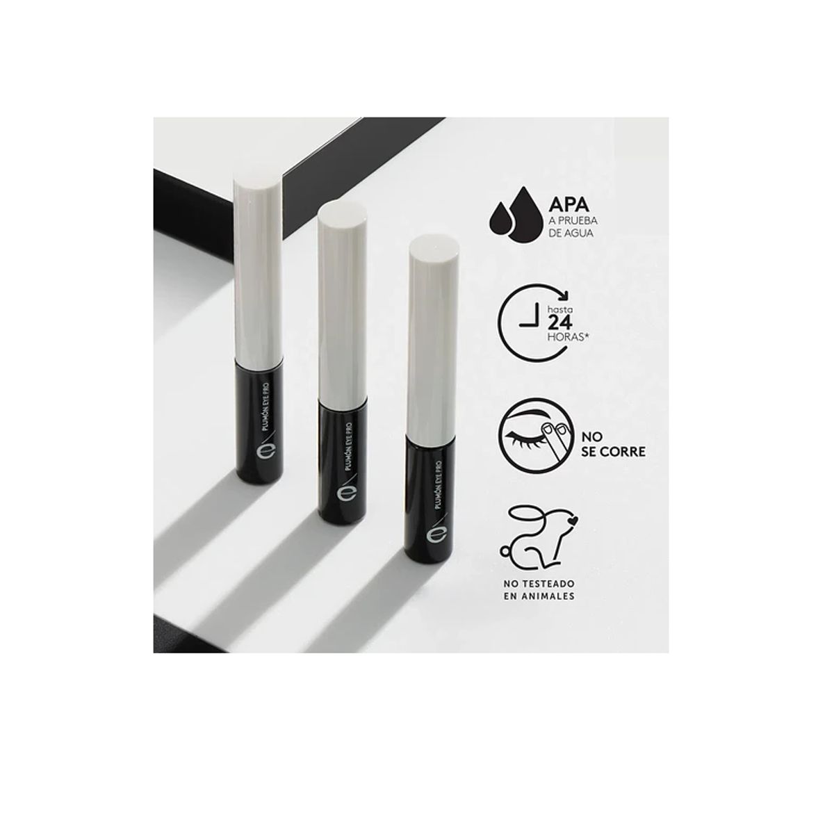 ESIKA - 3 Delineadores líquidos punta Plumón - Negro