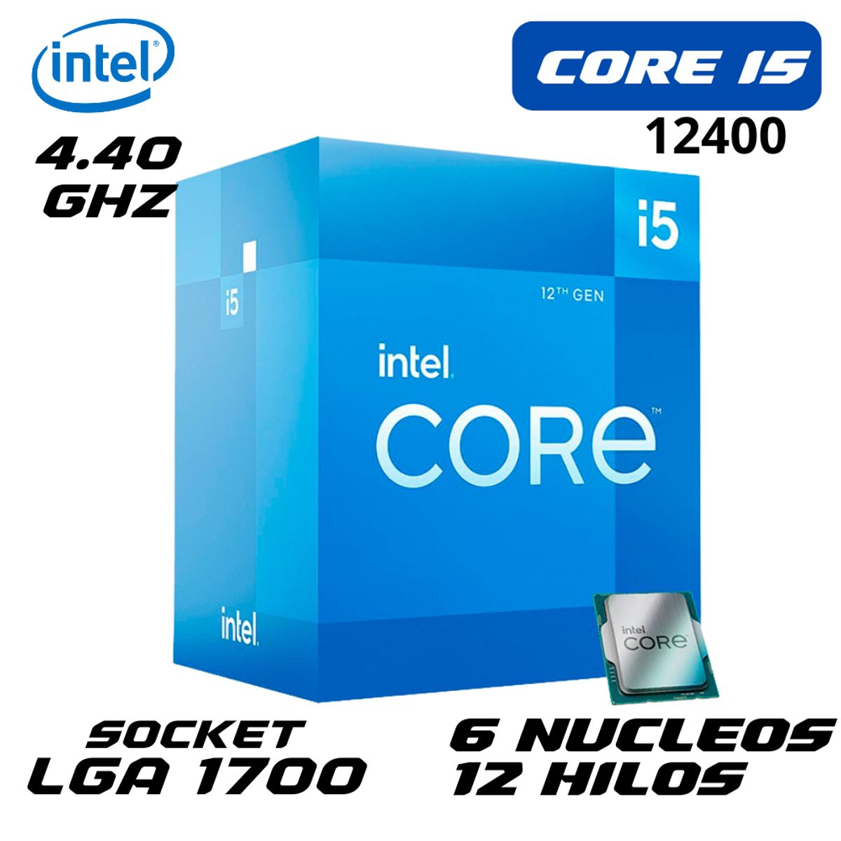 INTEL - Procesador Intel Core i5-12400 250440GHz 18MB SmartCaché LGA1700