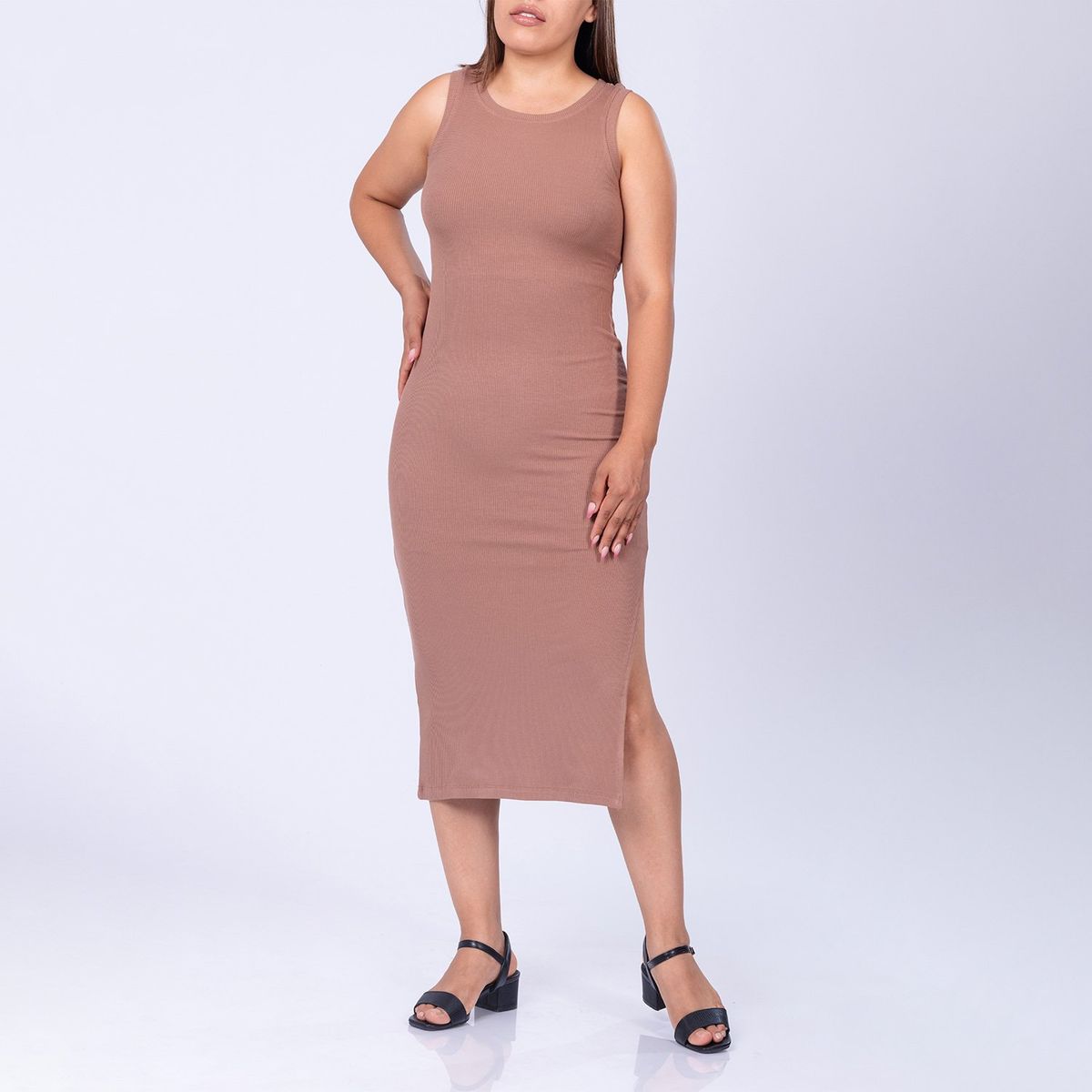 MOCALY - Vestido Largo Mujer con Abertura