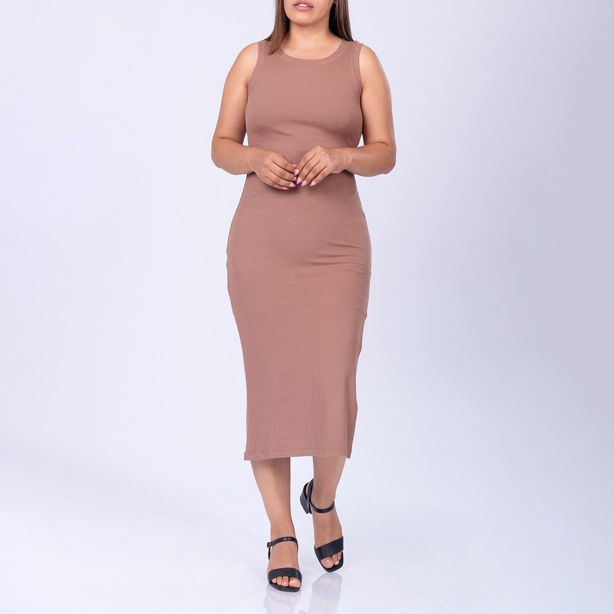 MOCALY - Vestido Largo Mujer con Abertura