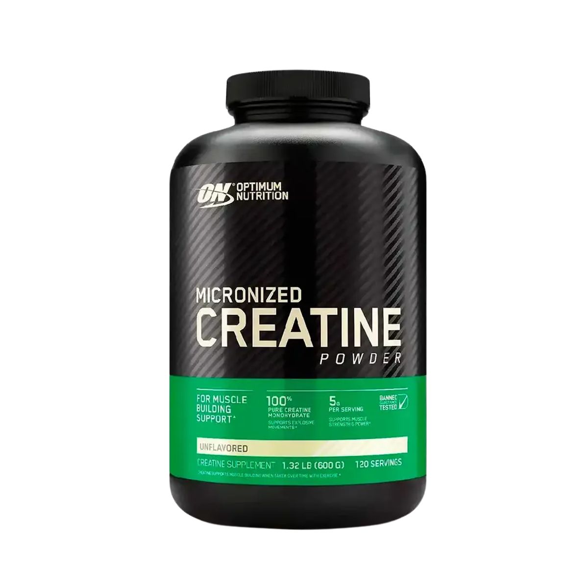 OPTIMUN NUTRITION - CREATINA OPTIMUM NUTRITION MICRONIZADA 600G + STRAPS DE REGALO