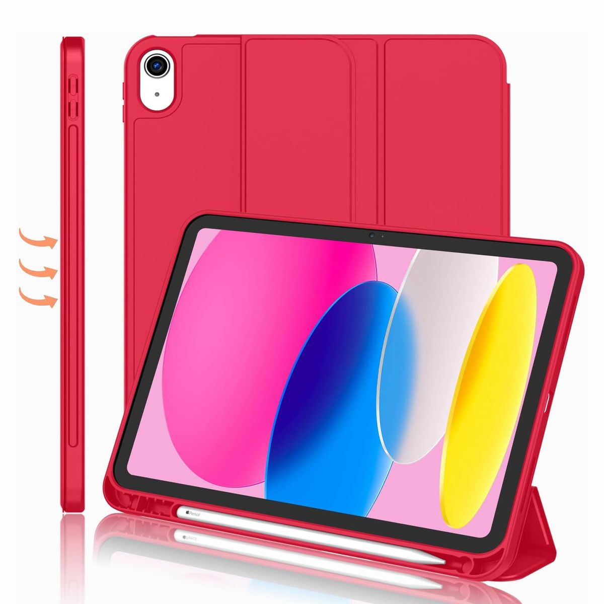 GENERICO - Funda Case Protector para iPad 10ma y 11va Generación - ROJO