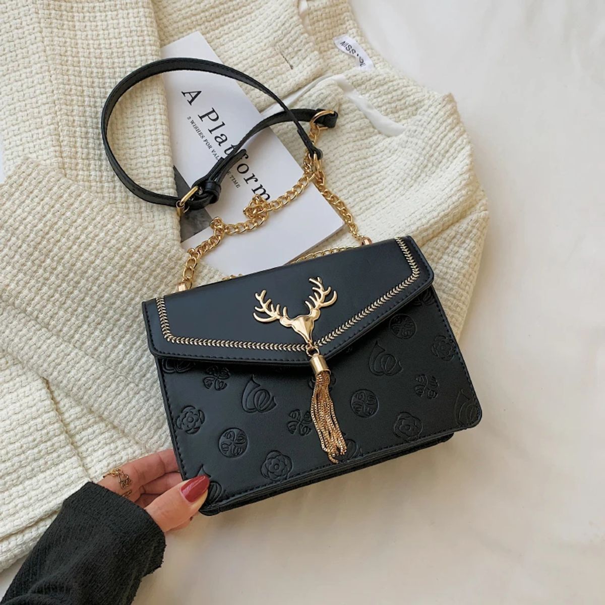 GENERICO - Morral de cuero importado para dama