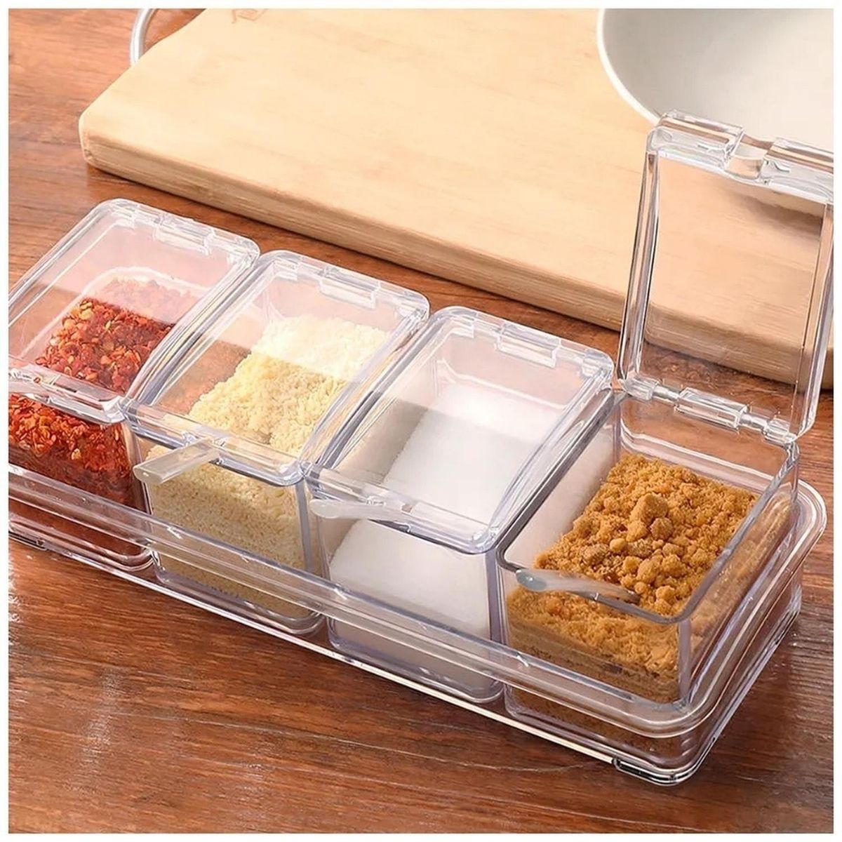 MINARI - Promo 3x2 Condimentero Acrílico con Cucharitas 63A