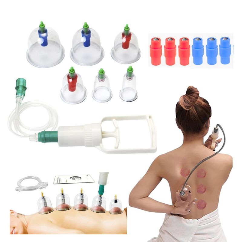 VICTORIA - Juego de ventosas al vacío 6 piezas para aliviar dolor y tensión