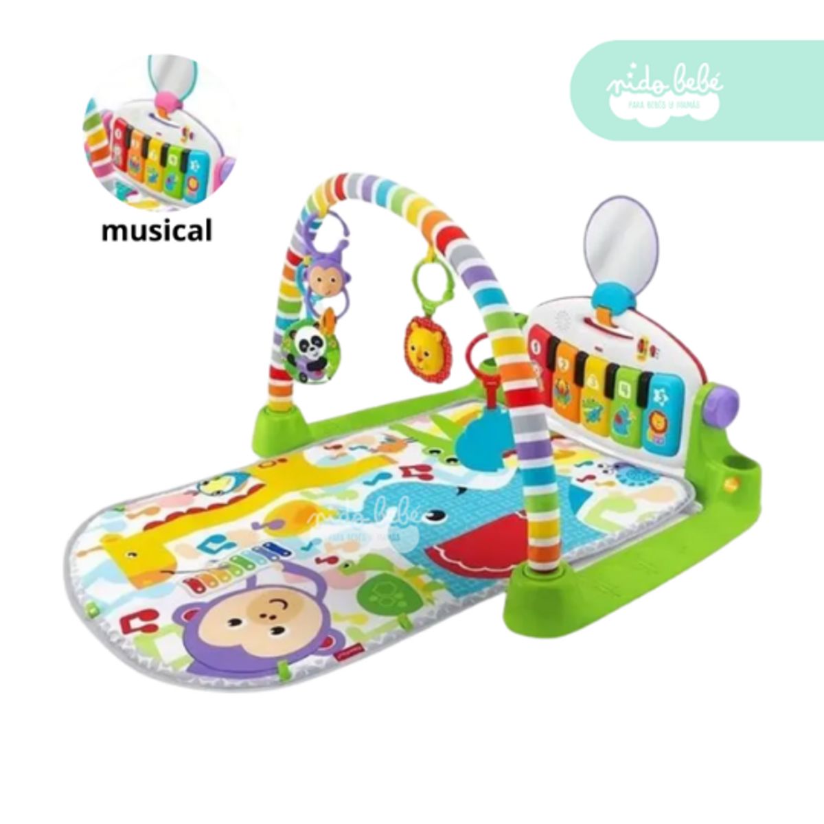 GENERICO - gimnasio para bebe modelo piano Doux verde