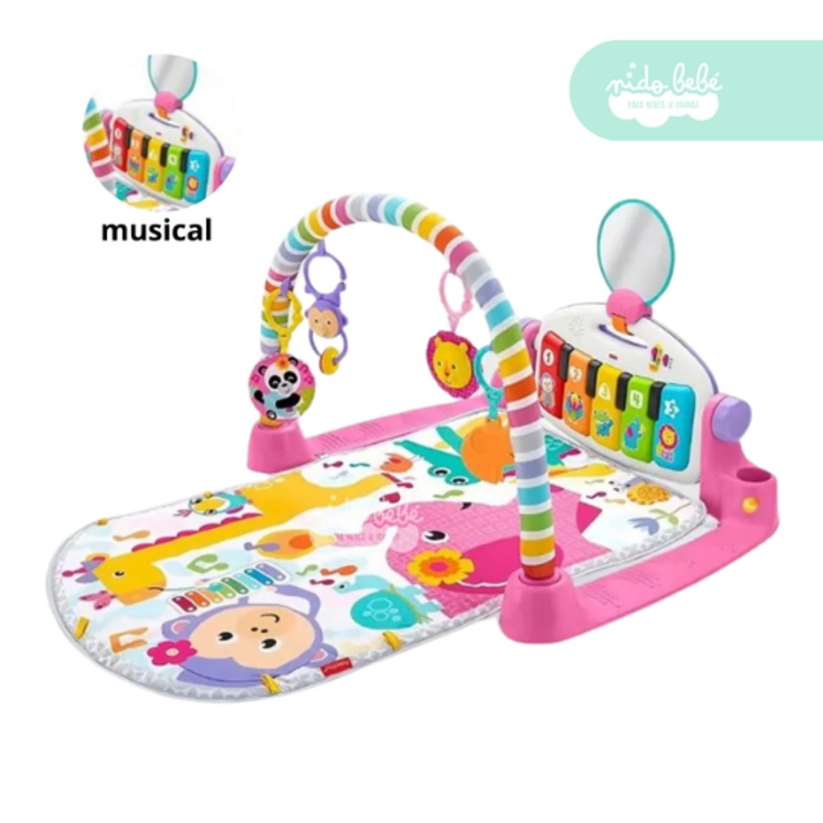 GENERICO - gimnasio para bebe modelo piano Doux rosado