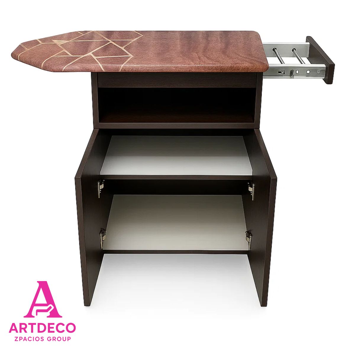 GENERICO - Mueble para planchar color chocolate