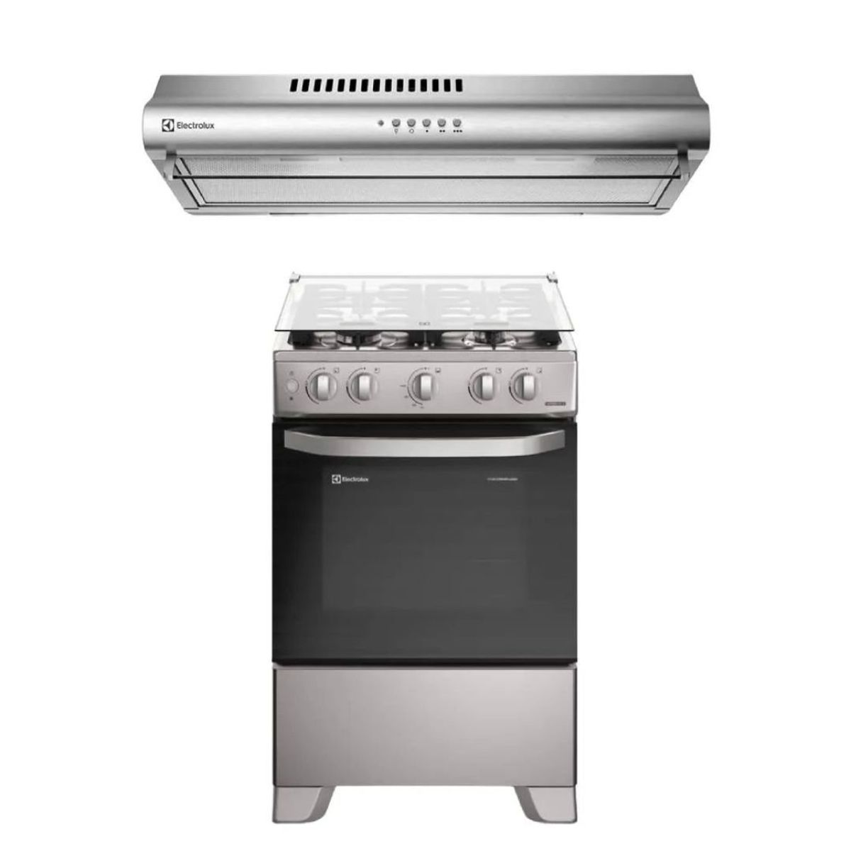 ELECTROLUX - Combo: Cocina 4 Quemadores FE4ISR + Campana Extractora 50cm EJSE202TBJS Electrolux