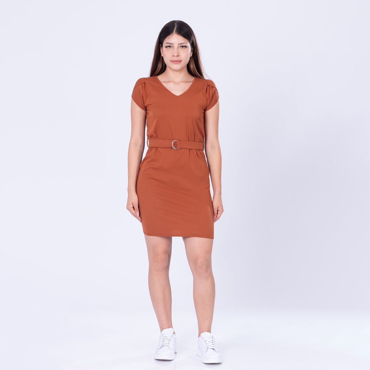 MOCALY - Vestido Corto Chalis Mujer