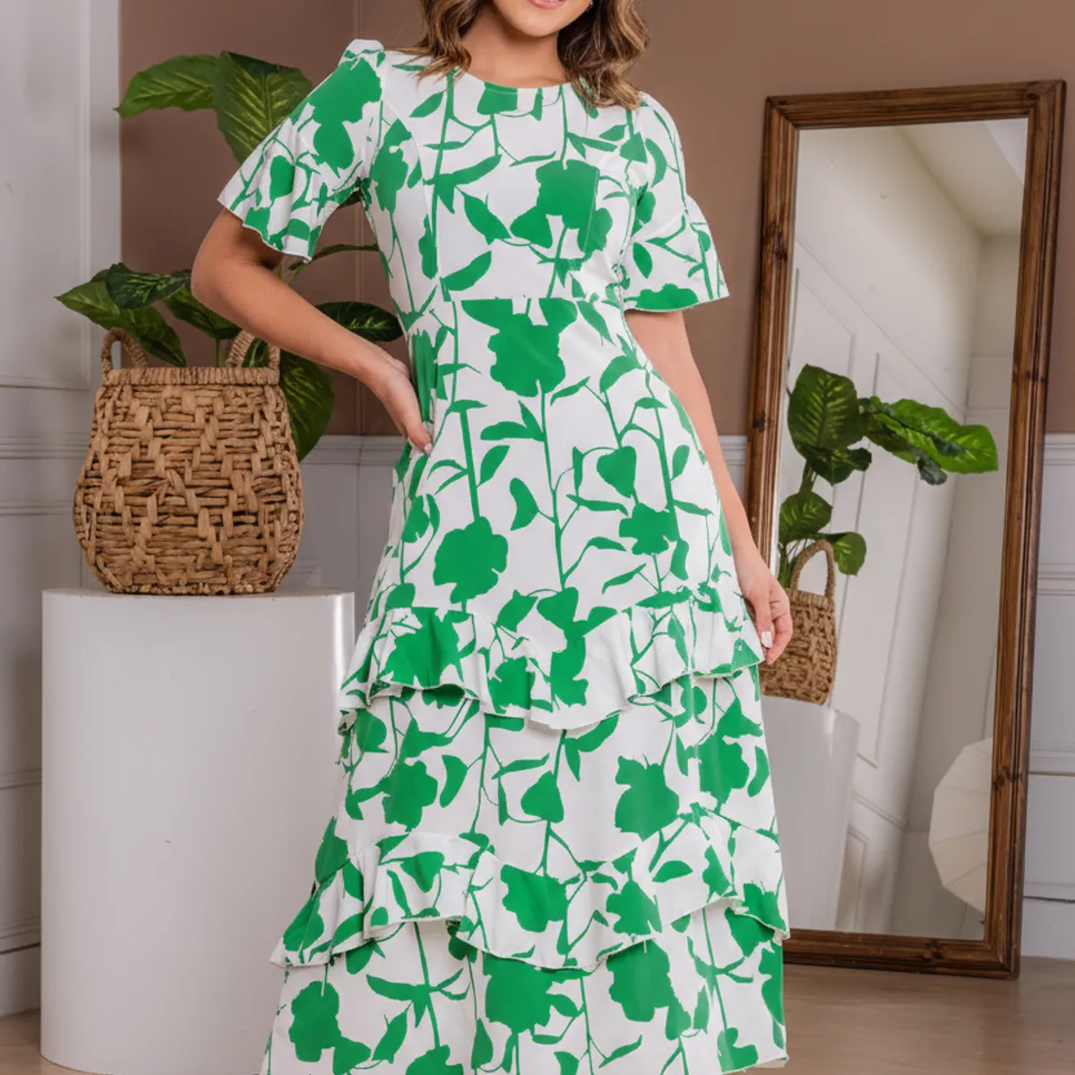 ARMA TU LOOK - VESTIDO ITALY MANGA TRES CUARTOS CON OLANES ARMA TU LOOK