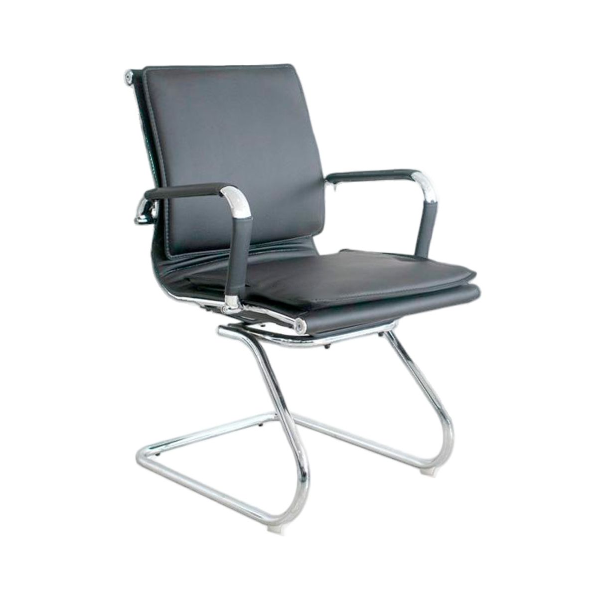 OFIDEAS - Silla de Oficina Interlocutora Alemania  Negro Alta Ofideas