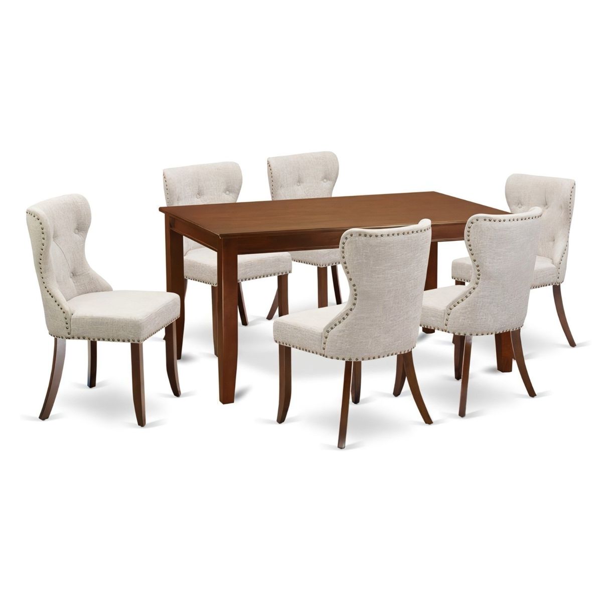 STIL NOVO - JUEGO DE COMEDOR 6 SILLAS VIOLET BEIGE