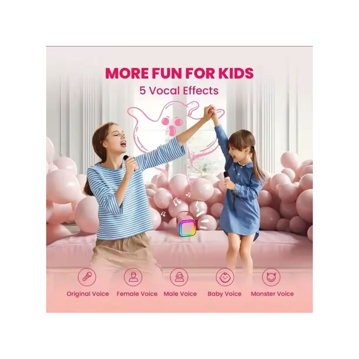 GENERICO - MINI PARLANTE KARAOKE CON UN MICROFONO K12