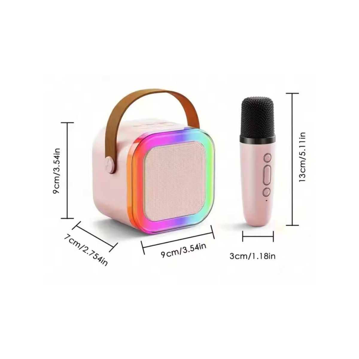 GENERICO - MINI PARLANTE KARAOKE CON UN MICROFONO K12