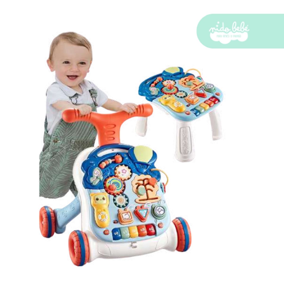 GENERICO - Caminador didáctico multiusos para bebe Musical Stoller azul