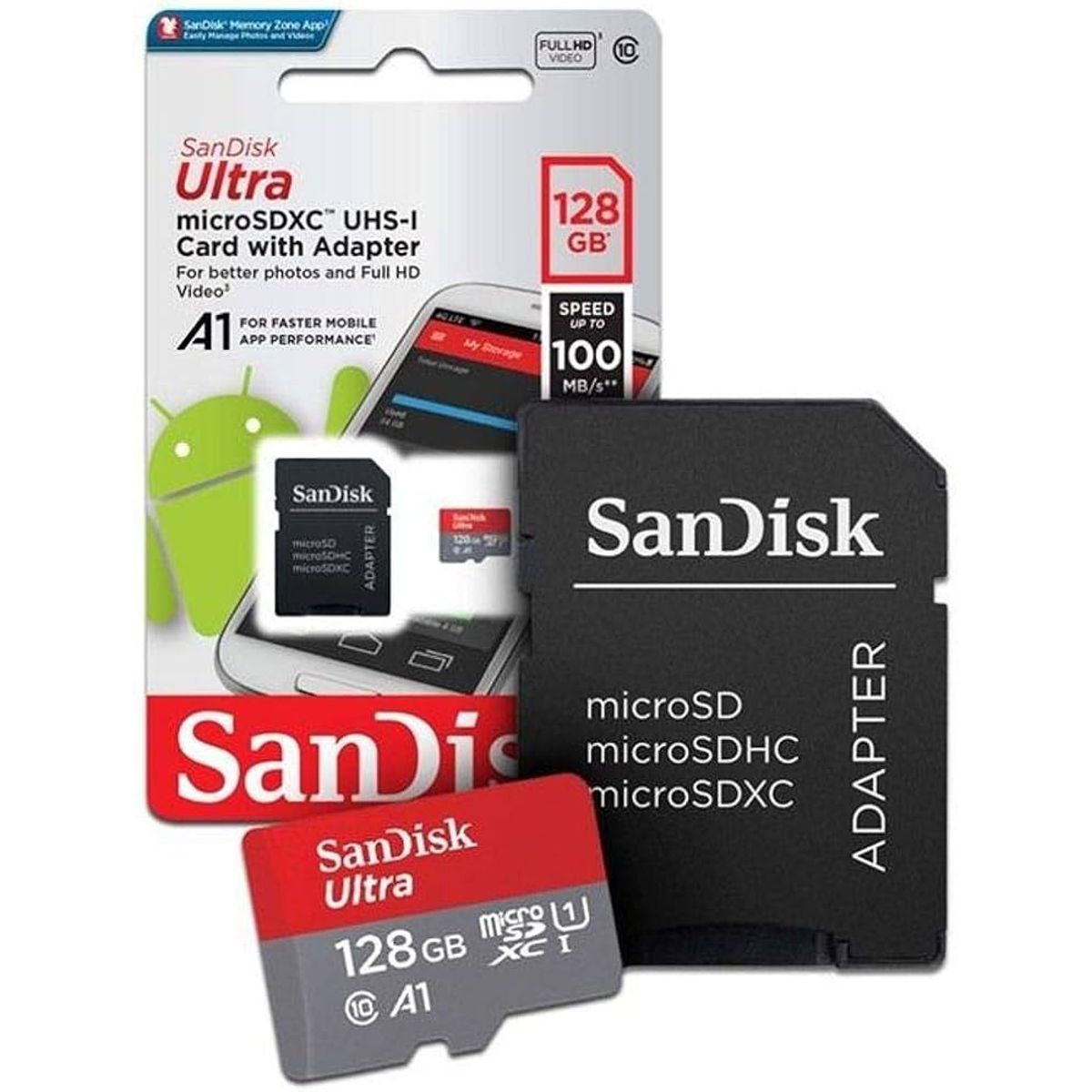 SANDISK - Memoria MicroSD SanDisk  Ultra A1 Class10 - 128GB