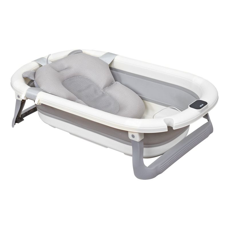 PRIORI - Bañera Plegable Para Bebé Con Termómetro Priori Lee Gris