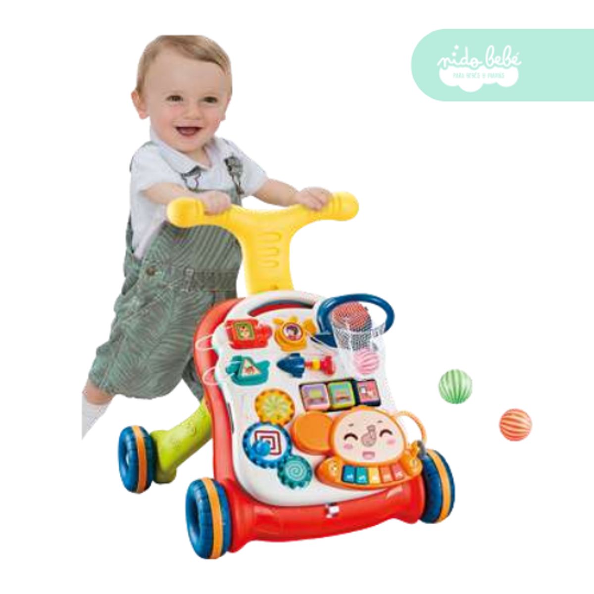 GENERICO - Caminador didáctico multiusos para bebe Musical Stoller rojo