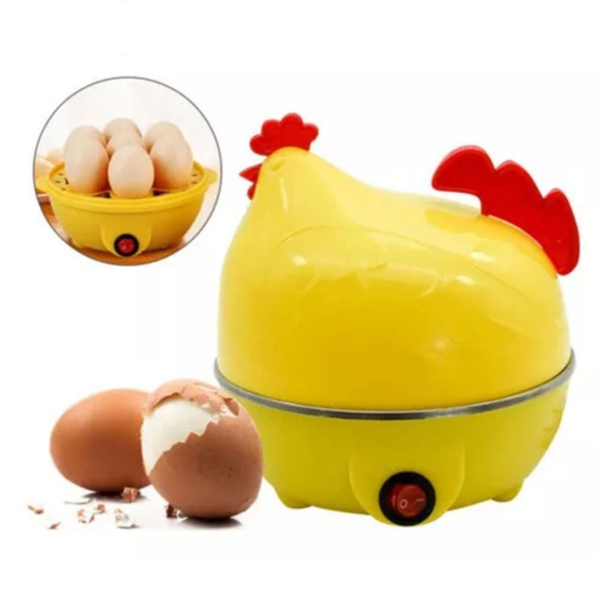 GENERICO - Máquina Hervidor de Huevos Diseño Gallina 7 Huevos Eléctrico