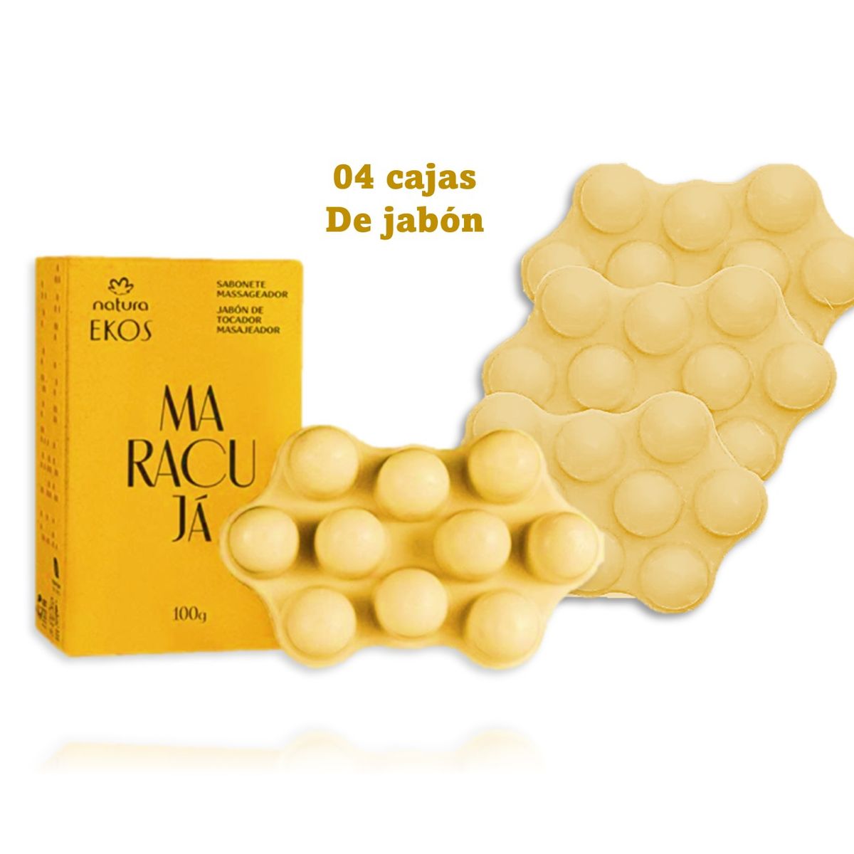 NATURA - Jabones masajeadores Maracuyá Ekos Natura x 04 und