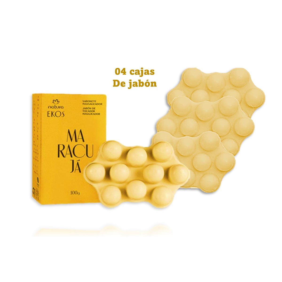 NATURA - Jabones masajeadores Maracuyá Ekos Natura x 04 und