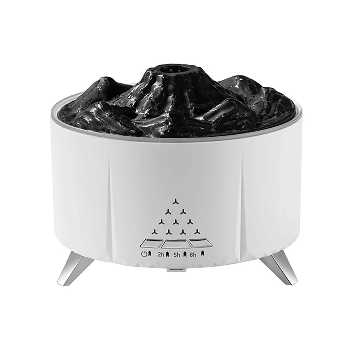 NEO DIGITAL - Humidificador Aromaterapia V32 Volcán efecto fuego 15cm Aire Blanco