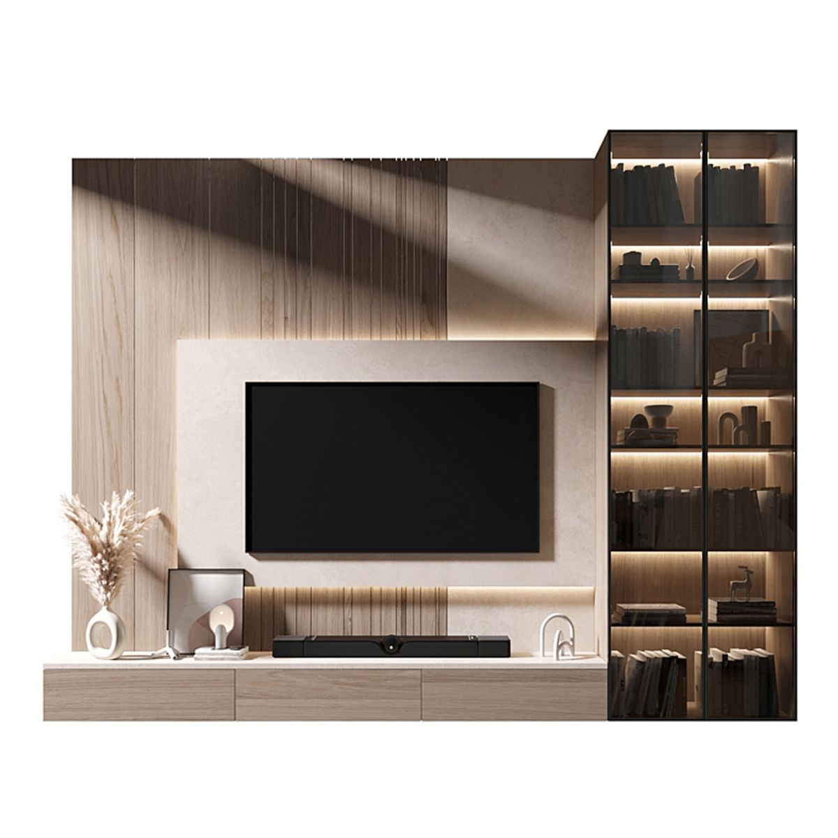 GENERICO - Centro de Entretenimiento Zabertti - Beige y Marrón