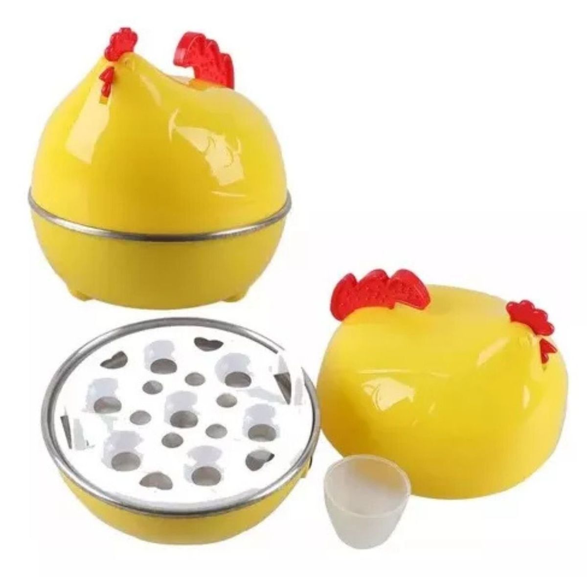 GENERICO - Pack 02 Máquina Hervidor de Huevos Diseño Gallina 7 Huevos Eléctrico