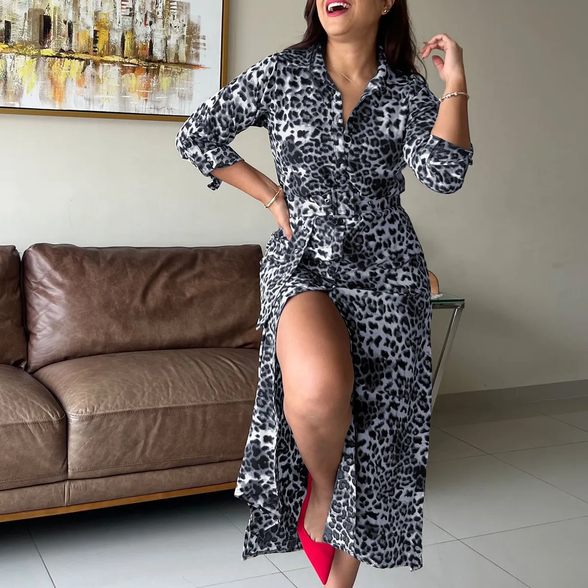 ARMA TU LOOK - VESTIDO LUCIANA CAMISERO LARGO CON CORREA ARMA TU LOOK