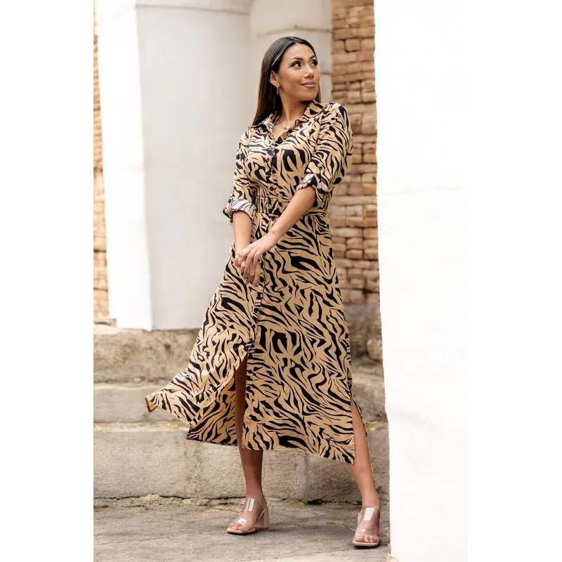 ARMA TU LOOK - VESTIDO LUCIANA CAMISERO LARGO CON CORREA ARMA TU LOOK