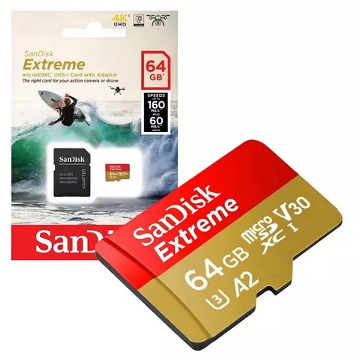 SANDISK - Memoria MicroSD SanDisk Extreme 64GB SDSQXA2-064G-GN6AA