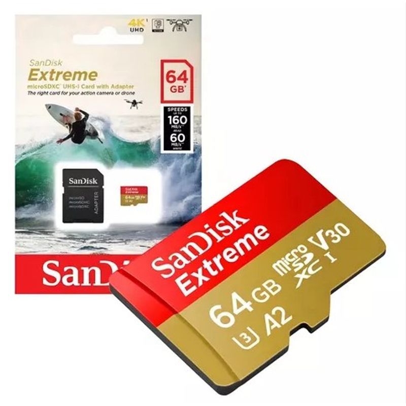 SANDISK - Memoria MicroSD SanDisk Extreme 64GB SDSQXA2-064G-GN6AA