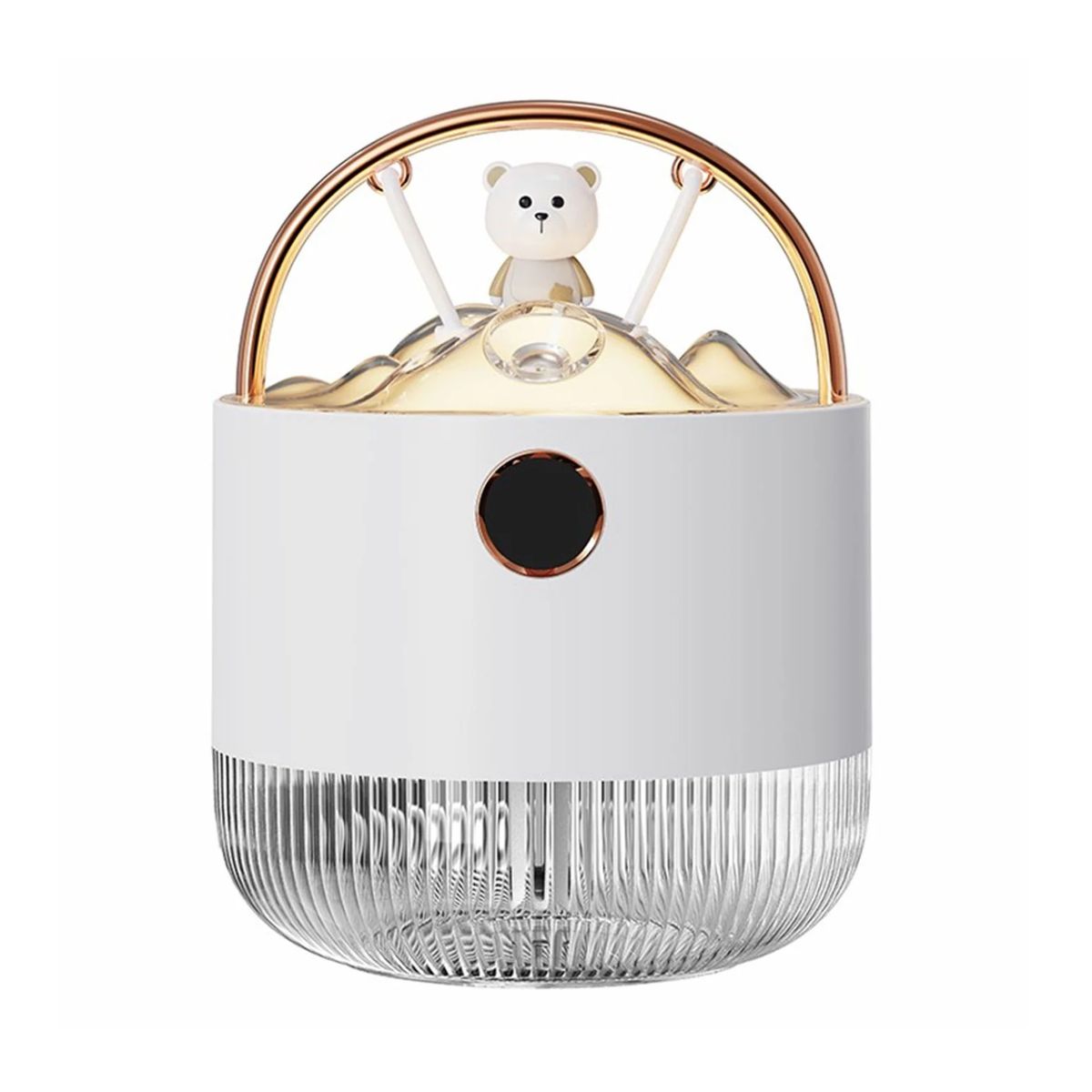 NEO DIGITAL - Humidificador D15 difusor de aroma portátil 600 ml con luz LED blanco